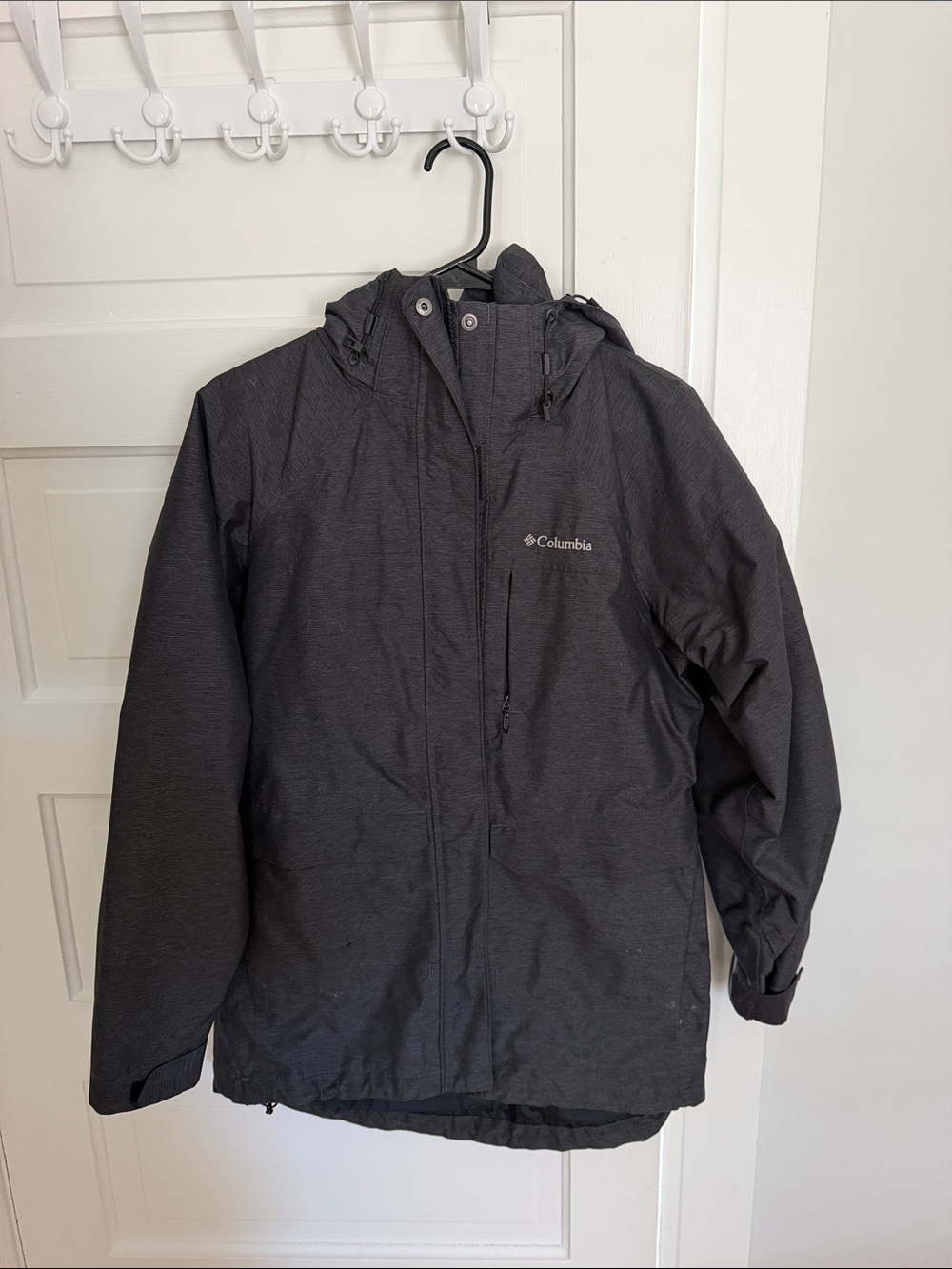 Columbia Black Hooded Waterproof Jacket